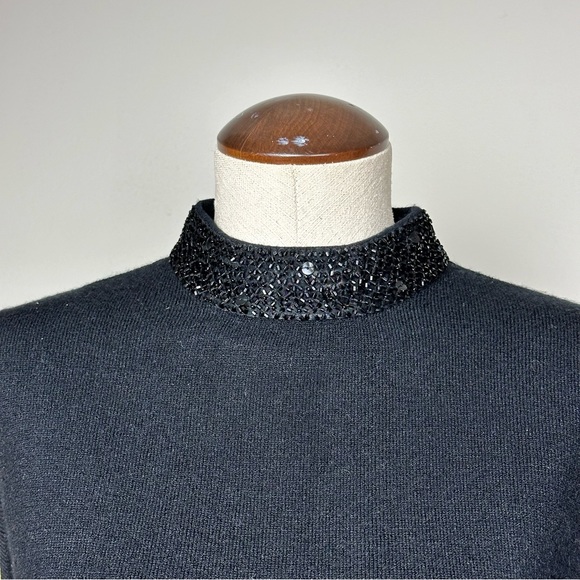 Sleeveless Black Embellished Sweater - Picture 4 of 9
